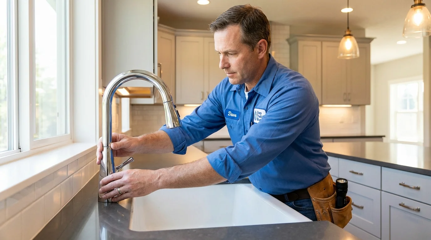 Kitchen faucet installation by Johns Plumbing LLC in Gilmer