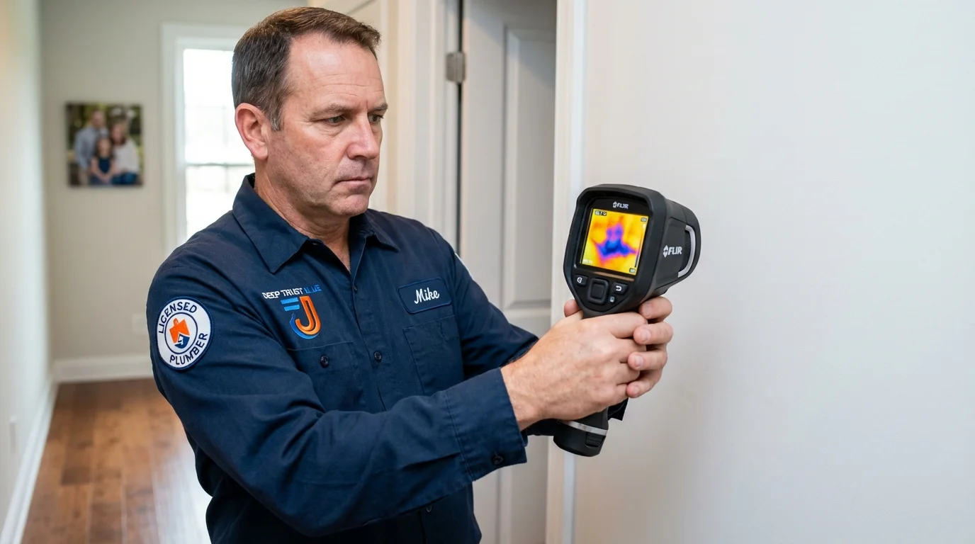 Thermal imaging leak detection by Johns Plumbing LLC in Gilmer